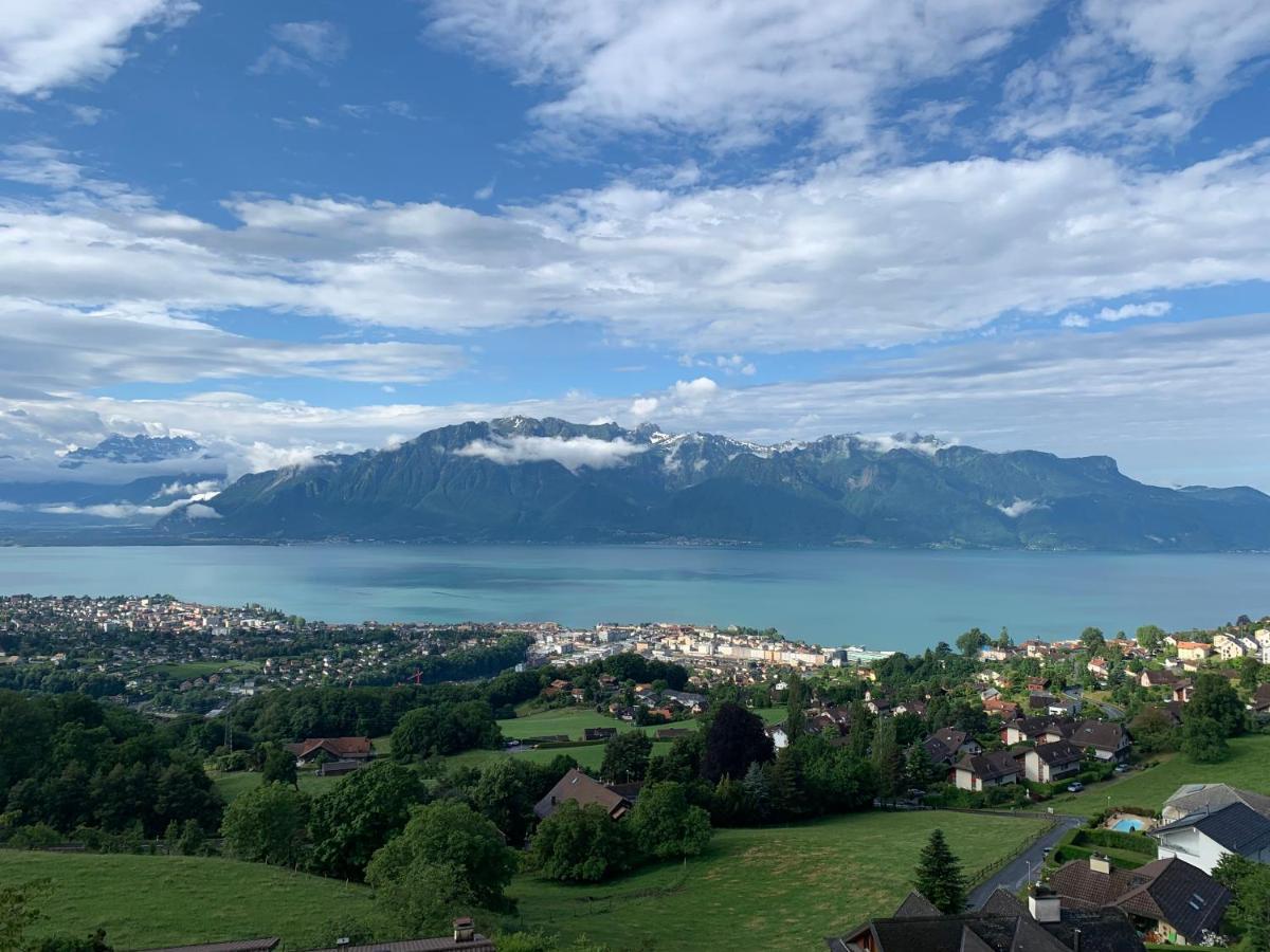 Appartement Moderne Avec Vue Panoramique A Jongny Proche De Montreux Exterior photo