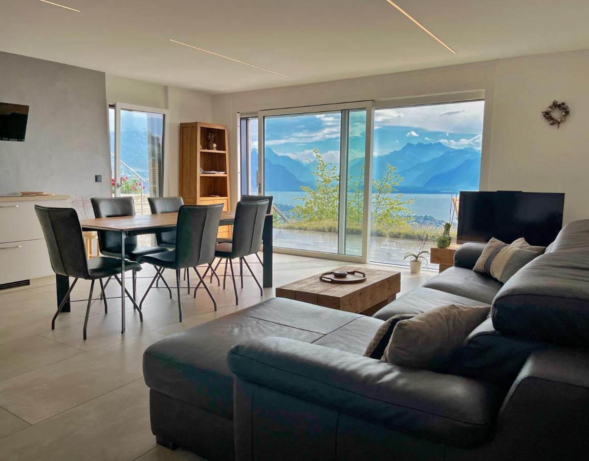 Appartement Moderne Avec Vue Panoramique A Jongny Proche De Montreux Exterior photo
